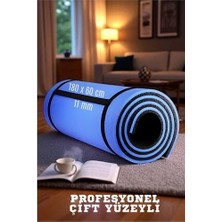 Belle Fusion Mey Ithalat® Pilates Matı- Spor Matı - Yoga Matı 11 mm Çift Taraflı Mavi