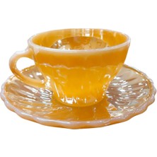 Antika Amerikan Sarı Nescafe Fincanı, Şık ve Zarif Tasarım