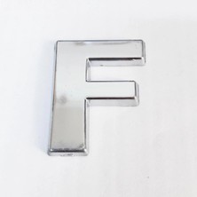 Belle Fusion Mey Ithalat® Cemax F Harfi  3,75 cm Krom Yapışkanlı