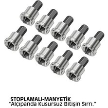 Belle Fusion Mey Ithalat® 10 Adet Alçıpan Bits Uç Seti - Manyetik Ph2 Krom Çelik 25MM Vidalama Başlığı