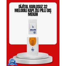 Belle Fusion Mey Ithalat® Kolay Kullanımlı Kablosuz Kapı Zili Şık ve Sade Tasarım