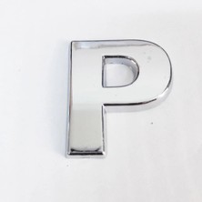 Belle Fusion Mey Ithalat® Cemax P Harfi  3,75 cm Krom Yapışkanlı