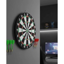 Belle Fusion Mey Ithalat® Kaliteli Ahşap Dart Tahtası 12 Inç  4 Dart Ok Seti