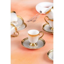 Şık 6 Kişilik 90 ml Kahve Fincanı Takımı, Zarif ve Dayanıklı Tasarım
