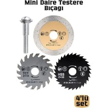 Belle Fusion Mey Ithalat® 3'lü Mini Daire Testere Bıçağı Seti - Hss, Tct ve Elmas Kesici Disk