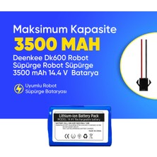 Deenkee Dk600 Robot Süpürge 3500 Mah Batarya