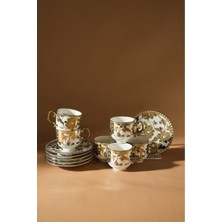 Şık ve Zarif 6'lı Kahve Fincan Seti, 80 Ml, Günlük Kullanım Için Ideal