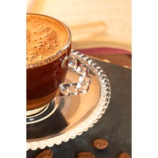 Şık 6'lı Cam Kahve Fincanı Takımı, Zarif ve Modern Tasarım