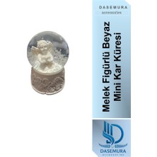 Dasemura Sevgililer Günü, Hediyelik Melek Figürlü Beyaz Mini Kar Küresi 1 Adet