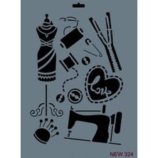 Belle Fusion Mey Ithalat® Rich New Seri N-324 Stencil 35X25 cm