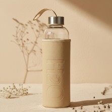 Snippy H2O - Cam Matara Deri Kılıflı Suluk Su Şişesi Cam Matara 1000 ml