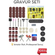 Belle Fusion Mey Ithalat® 105 Parça Profesyonel Çok Amaçlı Zımpara Taşlama Gravür Kesme Cilalama Uç Seti Dremel Uyumlu