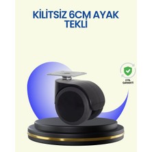 Belle Fusion Mey Ithalat® 6 cm Döner Kilitsiz Ayak Tek Parça