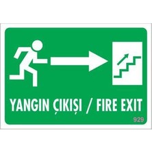 Belle Fusion Mey Ithalat® Yangın Çıkışı Uyarı Levhası 17,5X25 KOD:929