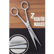 Belle Fusion Mey Ithalat® Ice Tempered 702 Berber Kuaför Makası Saç Kesim Makası Bıyık Sakal Makası Kuaför Ekipmanları 17 cm