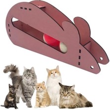 Belle Fusion Mey Ithalat®  Fare Kedi Oyunu Ahşap 2 Toplu Kedi Oyuncağı Tahta Kedi Oyunu Tahta Fare ve Toplu Oyuncak