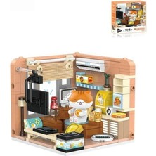 Belle Fusion Mey Ithalat® P885005 Kedi Evi 263 Parça Block Oyuncak