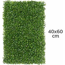 Miu Yapay Çiçek Duvar Kaplama Panel Şimşir 40X60 cm Yeşil Dikey - Yatay