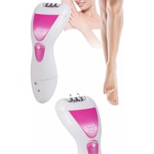 Belle Fusion Mey Ithalat® Ayak Törpü Başlıklı Epilatör Aleti 4 Başlıklı Taşınabilir Şarjlı Epilasyon Cihazı