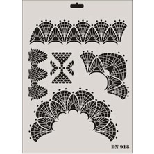 Belle Fusion Mey Ithalat® Rich Dantel Seri DN-918 Stencil 35X25 cm