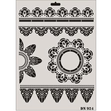 Belle Fusion Mey Ithalat® Rich Dantel Seri DN-924 Stencil 35X25 cm