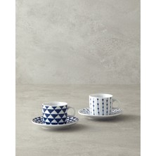 Lacivert Porselen 2'li Kahve Fincan Takımı, Şık ve Zarif Tasarım