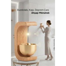 Belle Fusion Mey Ithalat® Ahşap Kapı Çanı - Deprem Zili - Dekoratif Zil -Japon Rüzgar Çanı  Yapışkanlı ve Mıknatıslı