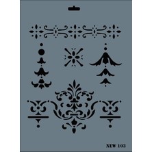 Belle Fusion Mey Ithalat® Rich New Seri N-103 Stencil 35X25 cm