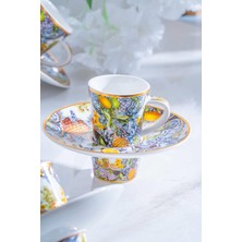 6 Kişilik Porselen Kahve Fincanı Takımı, 90 Ml, Şık ve Zarif Tasarım