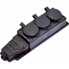 Belle Fusion Mey Ithalat® Kauçuk 220V Uzatma 3'lü Priz