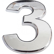 Belle Fusion Mey Ithalat® Cemax Krom Yapışkanlı 3 Rakamı 5 cm