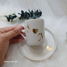 Özel Tasarım Damat Fincanı Takımı, Söz ve Nişan Için Şık Set