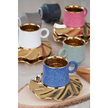 Şık 6'lı Porselen Kahve Fincanı Takımı, Zarif ve Dayanıklı Tasarım