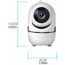 Belle Fusion Mey Ithalat® Baby Kamera Kablosuz 720P Beyaz 360 Derece Wifi Kamera Full Hd 1080P