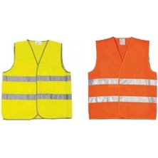 Belle Fusion Mey Ithalat® Turuncu Reflektörlü Fosforlu Ikaz Yeleği