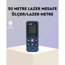 Belle Fusion Mey Ithalat® Lazer Metre 50 mt Hassas ve Hızlı Ölçüm Özellikli