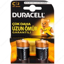 Belle Fusion Mey Ithalat® Duracell Alkalin C Orta Boy Pil 2'li Paket