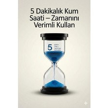 Belle Fusion 5 Dakikalık Kum Saati Zamanlayıcı – Mavi Dekoratif Masa Saati 4 Renk Seçeneği