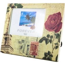 Belle Fusion Mey Ithalat®  Dekoratif Desenli Çerçeve Gül Motifli Fotoğraf Çerçevesi