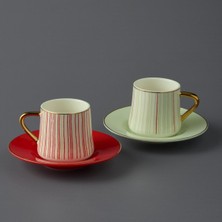 Kahve Fincan Takımı, Şık ve Zarif 2'li Set, Günlük Kullanım Için Mükemmel