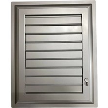 Belle Fusion Mey Ithalat® Plastik Menfez 65X65 Gümüş Banyo Wc Havalandırma