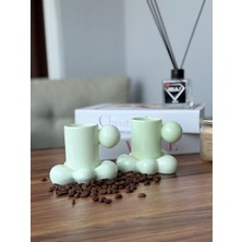 Iki Kişilik Özel Tasarım Bulut Model Kahve Fincanı Seti