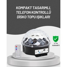 Belle Fusion Mey Ithalat® Uzaktan Kumandalı Rgb LED Disko Topu Bluetooth Hoparlörlü