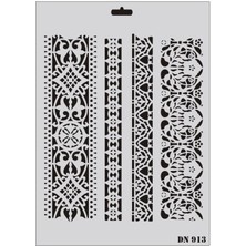 Belle Fusion Mey Ithalat® Rich Dantel Seri DN-913 Stencil 35X25 cm