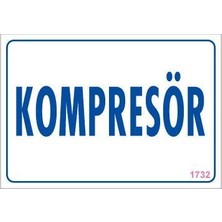 Belle Fusion Mey Ithalat® Kompresör Uyarı Levhası 17,5X25 KOD:1732