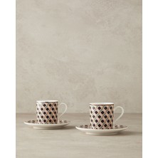 Modern 4'lü Yeşil Porselen Kahve Fincan Takımı, Şık ve Kullanışlı