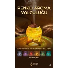 Belle Fusion Renkli Kristal Küre Tasarımlı LED Işıklı Hava Nemlendirici – Sessiz Çalışma ve Ahşap Desenli Kapak