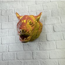 Belle Fusion Mey Ithalat® Altın Kaplama Görünümlü Kurt Duvar Süsü