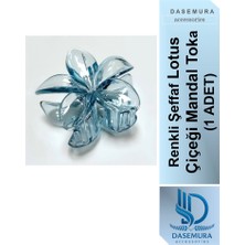 Dasemura Renkli Şeffaf Lotus Çiçeği Mandal Toka 1 Adet