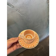 Iç Desenli Tekli Lüks Çini Fincan, Zarif ve Şık Tasarım